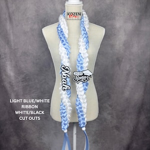 5.5' Festive Graduation Twisted Lei Made from Satin Ribbon. Class of 2026. Custom Gift for College, High School Graduation, or Senior Night. image 9