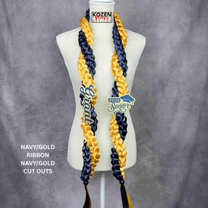 5.5' Festive Graduation Twisted Lei Made from Satin Ribbon. Class of 2026. Custom Gift for College, High School Graduation, or Senior Night. image 8