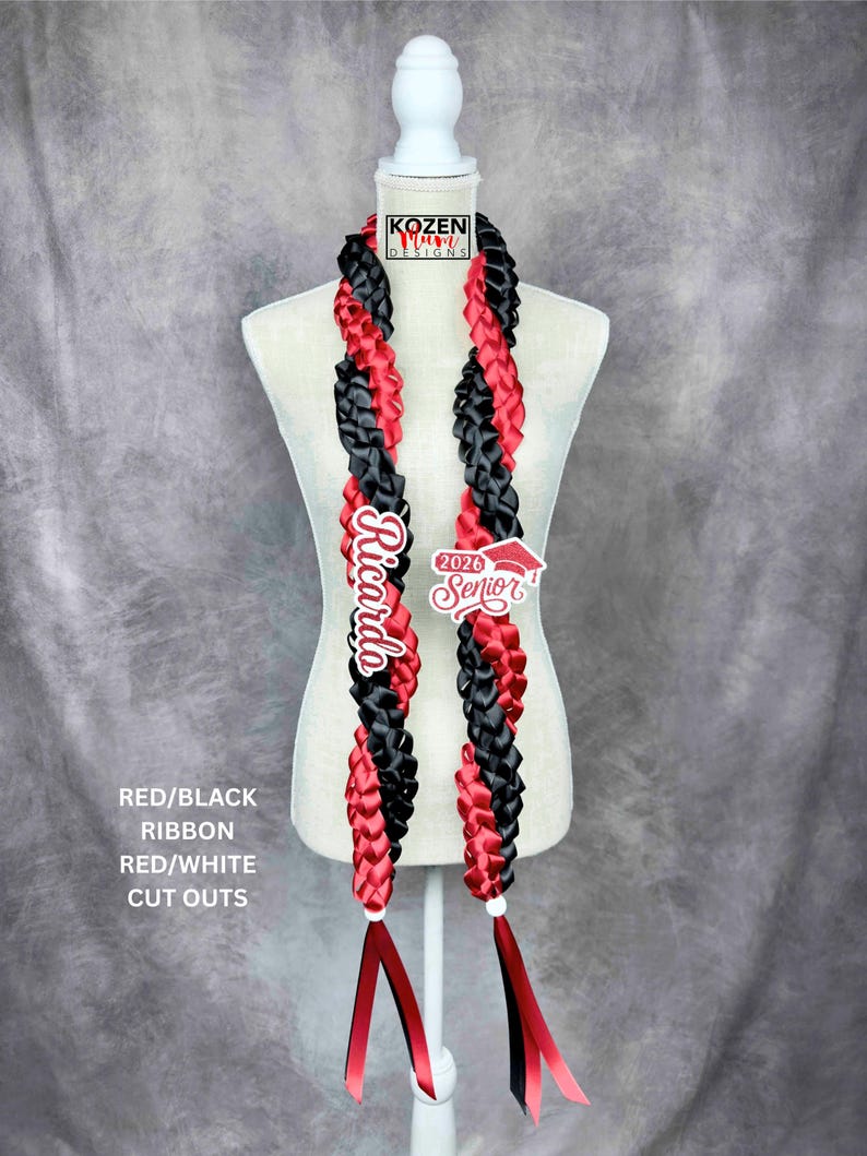 5.5' Festive Graduation Twisted Lei Made from Satin Ribbon. Class of 2026. Custom Gift for College, High School Graduation, or Senior Night. image 10