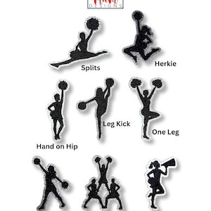 Cheerleader Glitter Die Cuts with 8 Unique Poses, Perfect for Homecoming Mums, Scrapbooks, & Senior Keepsake Gifts