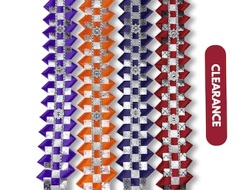 18" Homecoming Braids with Silver Bling. Individually Priced. For Homecoming Garters. Colors as shown.