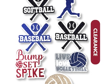 Pre-Made Activity Cut Outs: Baseball, Softball, Volleyball Used for Homecoming Mums and Garters
