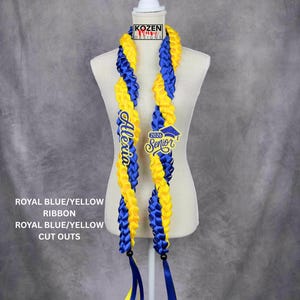 5.5' Festive Graduation Twisted Lei Made from Satin Ribbon. Class of 2026. Custom Gift for College, High School Graduation, or Senior Night. image 14