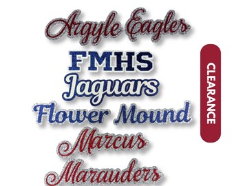 Pre-Made School Name Cut Outs: Argyle Eagles, Flower Mound, Marcus Marauders, Jaguars for Homecoming Mums