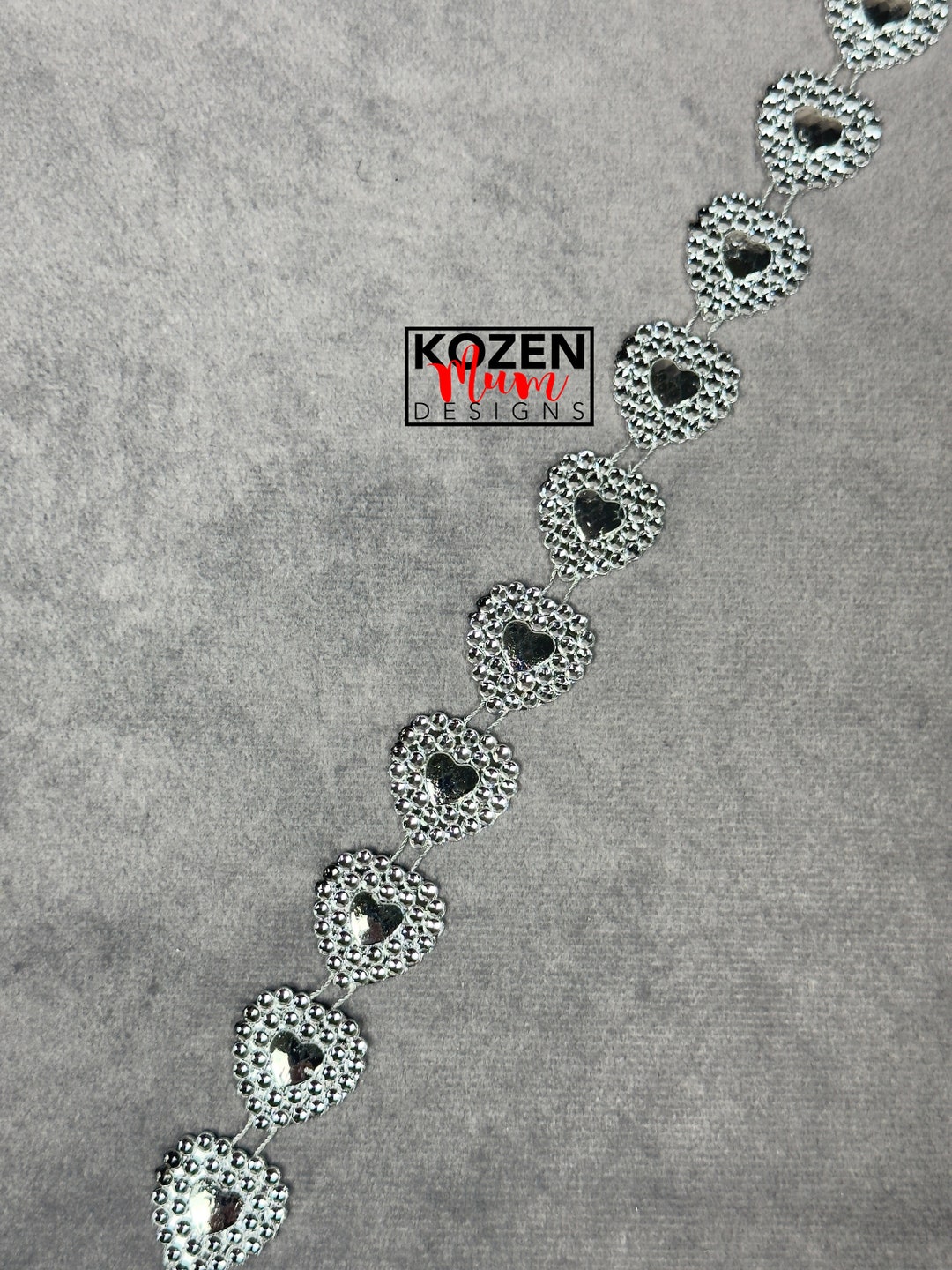 String A Bling Silver HEART BLING String, 1 Yard, for Homecoming Mum or Garter - Etsy