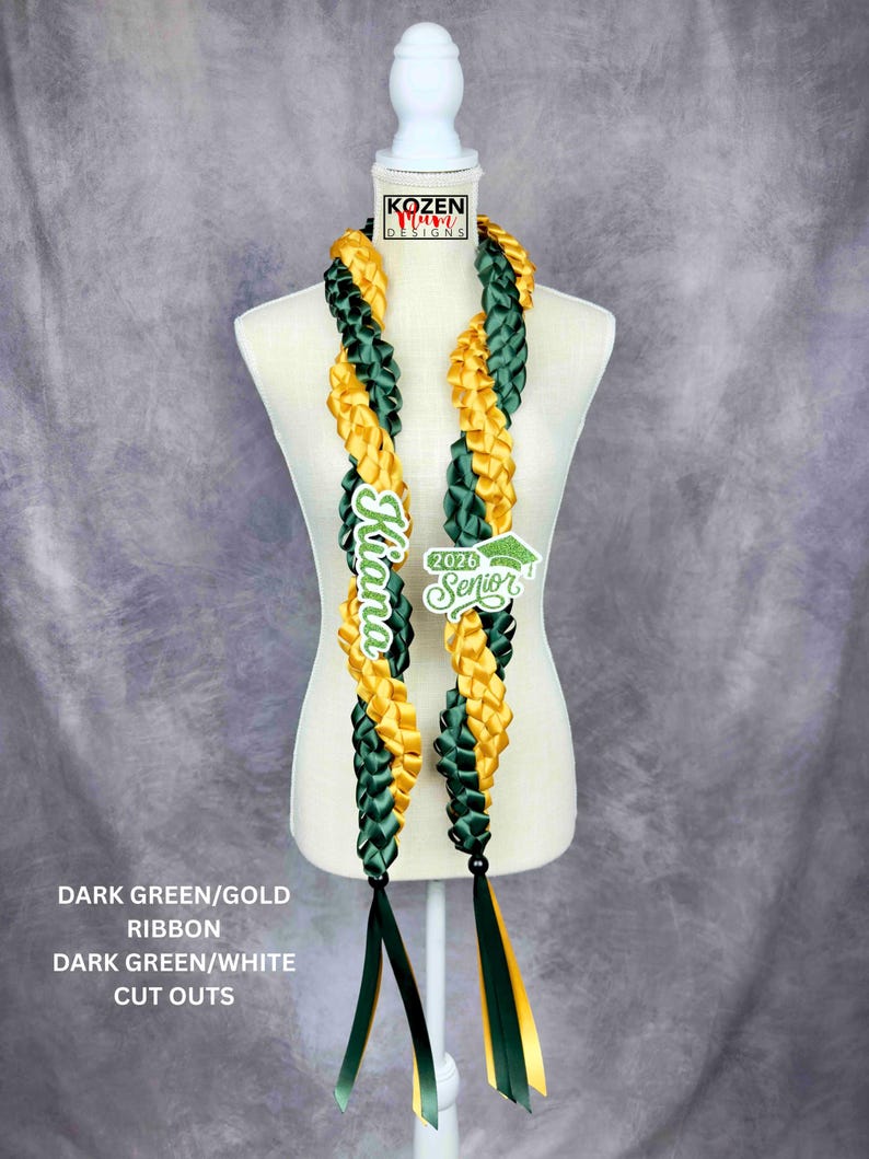 5.5' Festive Graduation Twisted Lei Made from Satin Ribbon. Class of 2026. Custom Gift for College, High School Graduation, or Senior Night. image 12