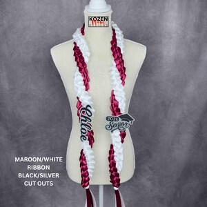5.5' Festive Graduation Twisted Lei Made from Satin Ribbon. Class of 2026. Custom Gift for College, High School Graduation, or Senior Night. image 7