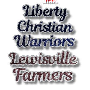 Personalized School or Mascot Glitter Paper Cut Outs, Marigold Font for Homecoming Mums & Garters, Scrapbooking – Ideal for Senior Night