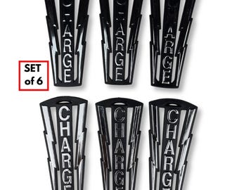 Silver Football Trinkets Set, 6 Themed Charms for Homecoming Mums and Garters, Perfect Sports Team Gift or Senior Night Project.