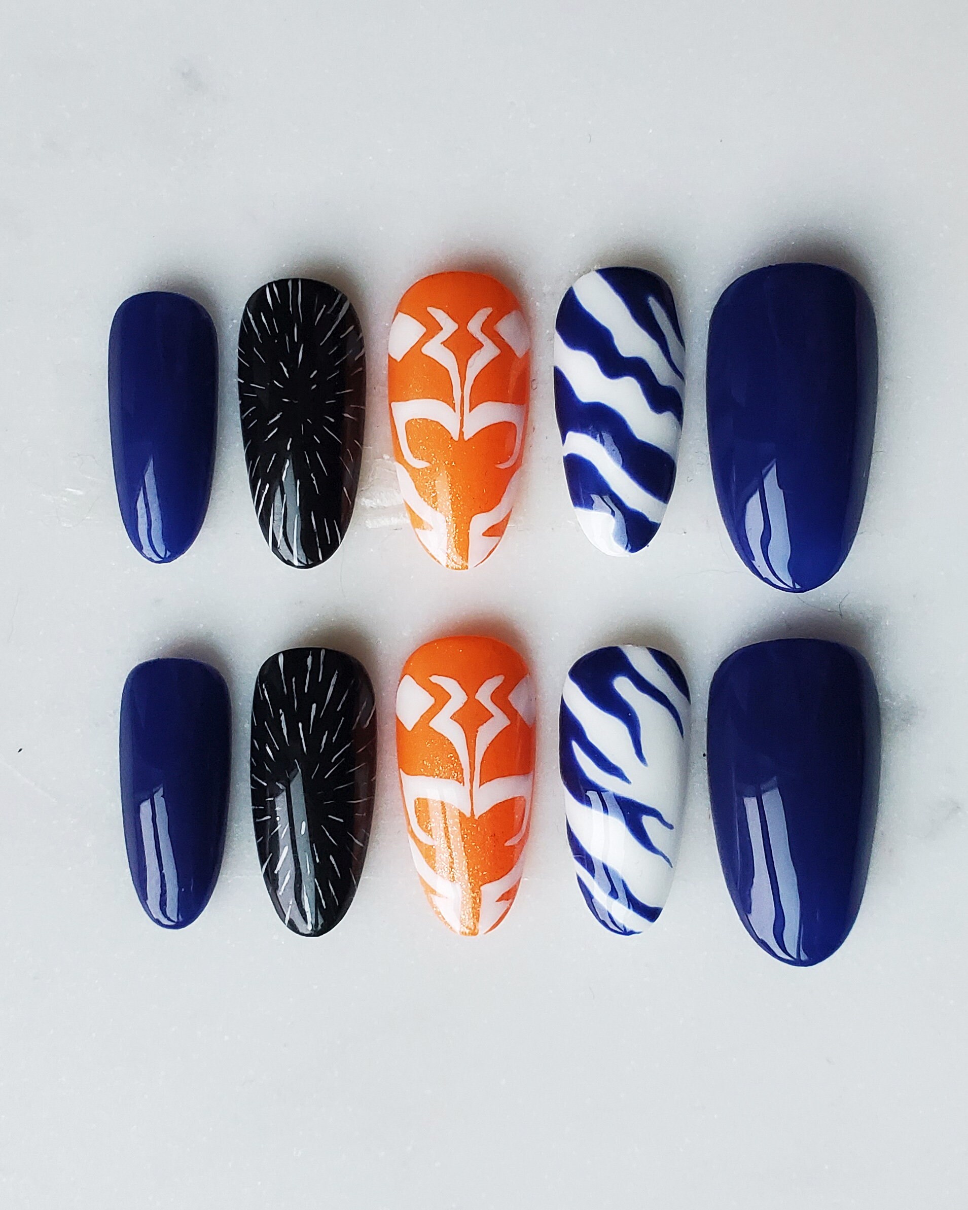 PADAWAN // Ahsoka Tano Star Wars Inspired Press On Nails Etsy