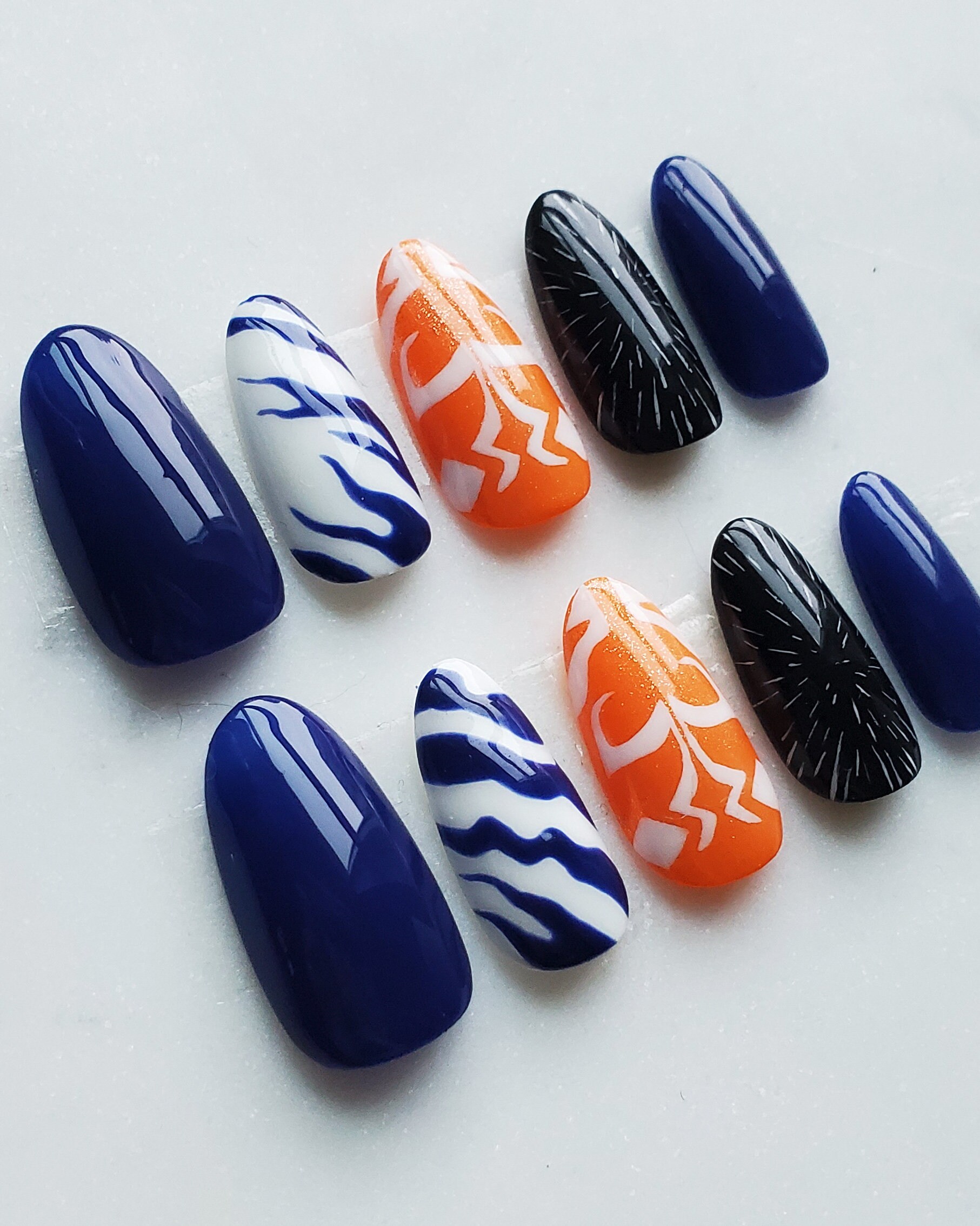 PADAWAN // Ahsoka Tano Star Wars Inspired Press On Nails Etsy