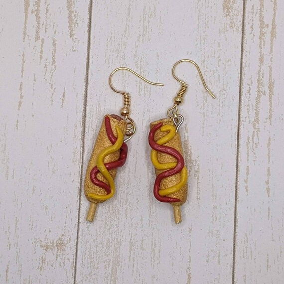corn dog earrings