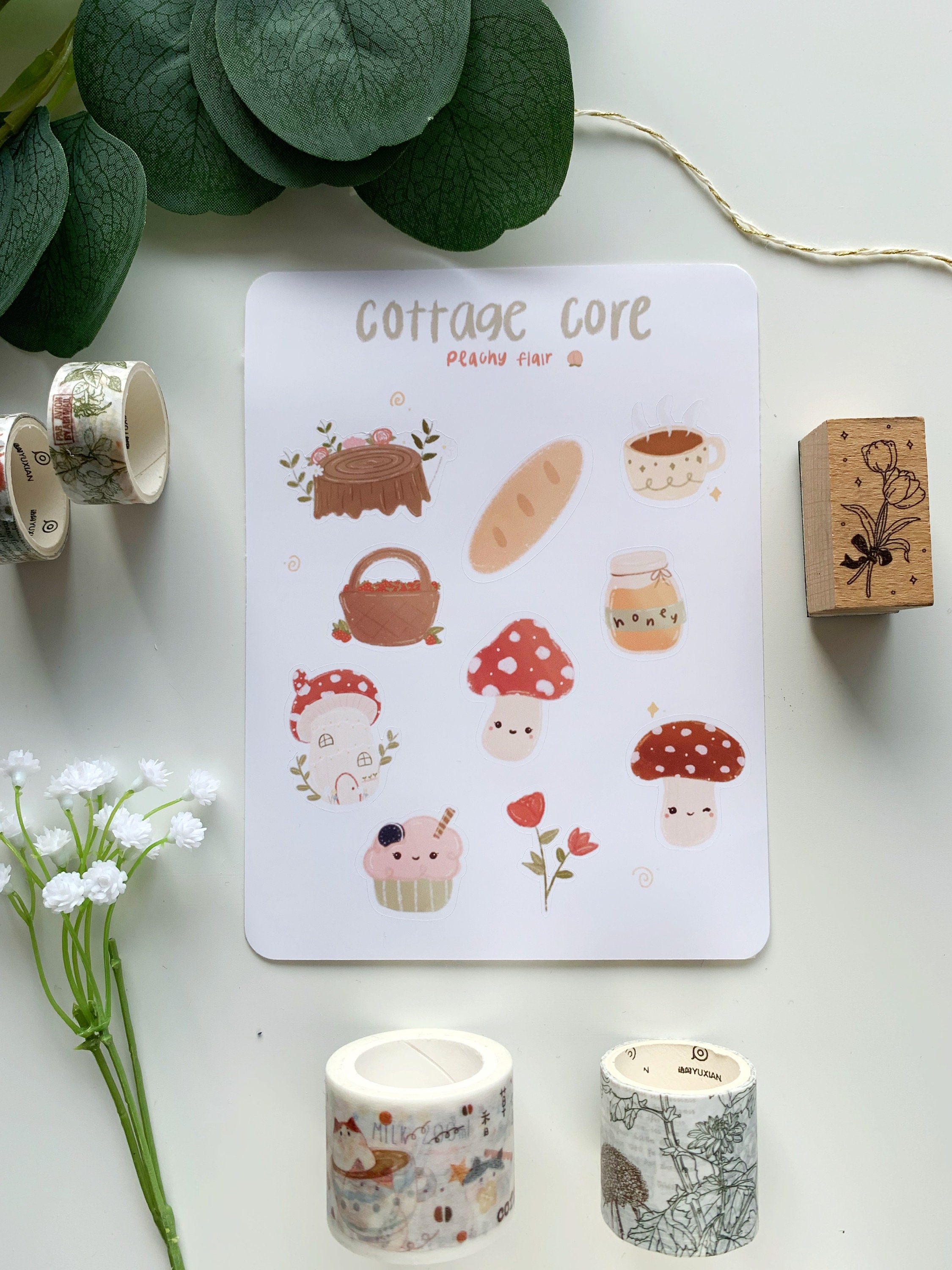 Cottage core sticker sheet | Etsy