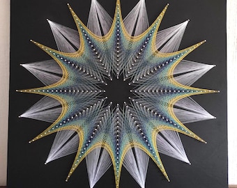 Handcrafted North Star String Art: Geometric Wall Decor