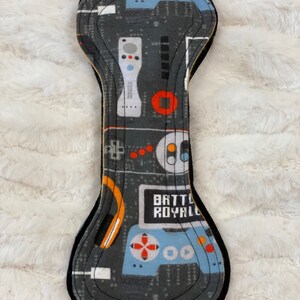 Gamer, exposed core,  wide gusset, Reusable Pads, cloth pad, period pad, eco friendly pad, incontinence pad, sanitary pad, postpartum pad