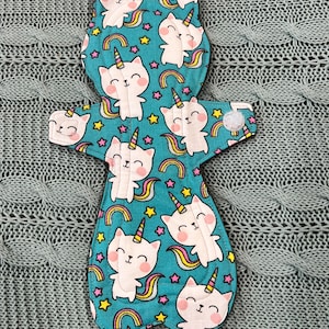 Caticorn, cat shaped, reusable pads, cloth pad, period pad, eco friendly pad, incontinence pad, sanitary pad