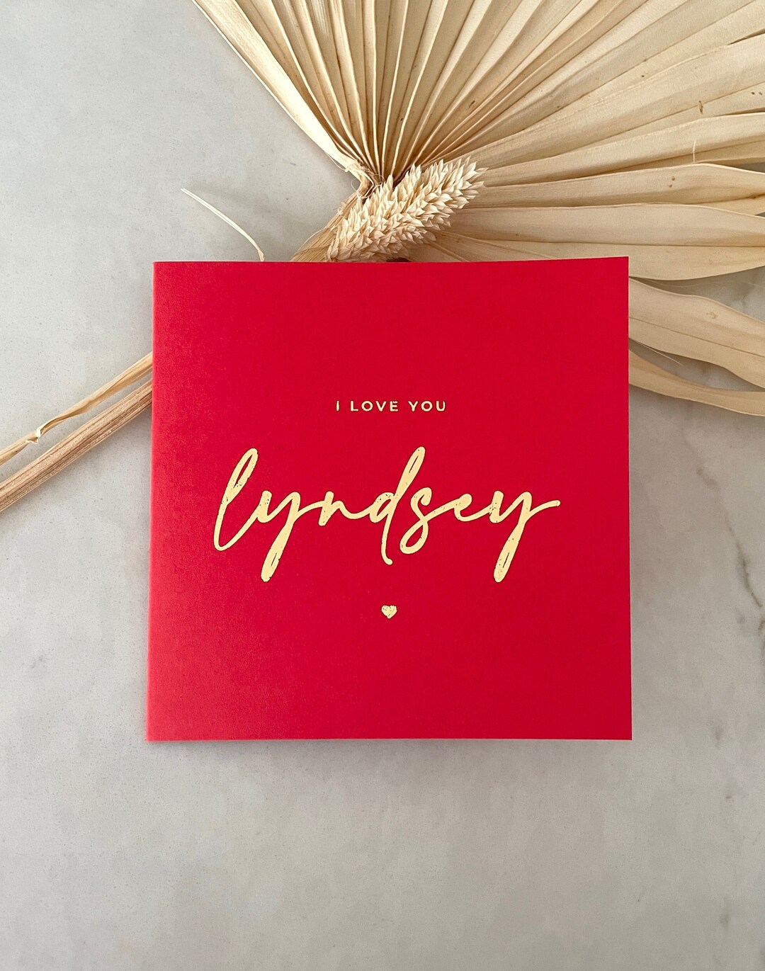 Personalised Gold Foil Card "i Love You... [name]" Christmas ...