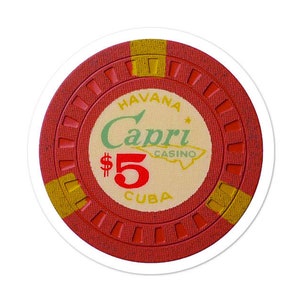 1950er Jahre Vintage Hotel Capri Casino Chip - Blase-freie Aufkleber