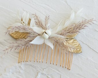 Decorative Floral Comb | Boho Wedding | Preserved Flower Hair Comb | Boho Floral Comb | Bridal Accessory | Bridesmaid Gift | Avery