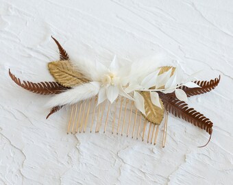 Decorative Floral Comb | Boho Wedding | Preserved Flower Hair Comb | Boho Floral Comb | Bridal Accessory | Bridesmaid Gift | Audrey