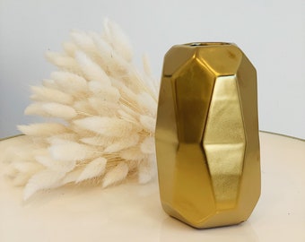 Small Gold Maven Vase | Home Decor | Ceramic Vase | Gold Vase | Desk Decor | Neutral Decor