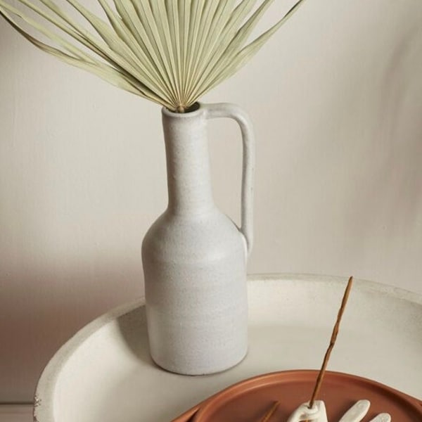 Large Lynmoore Vase | Ceramic | Glazed Pottery | Neutral | Home Decor | Off White | Boho Home Decor | Farm House | Handled Vase | Gift