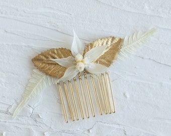 Decorative Floral Comb | Boho Wedding | Preserved Flower Mini Hair Comb | Boho Floral Comb | Bridal Accessory | Bridesmaid Gift | Athena