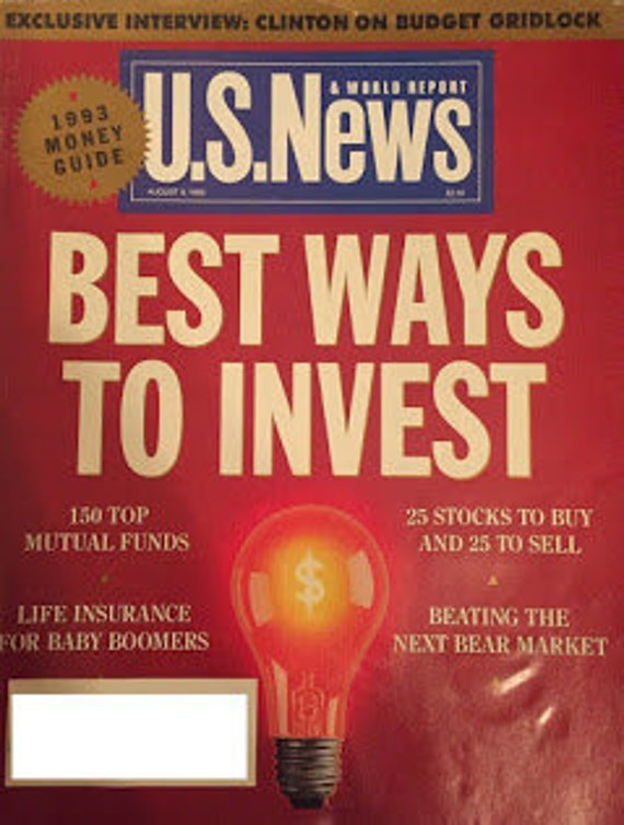 U S News World Report Magazine August 9 1993 Money Guide Etsy