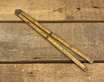 Vintage Three Sided Wood Ruler Alvin No. 210 Architect Ruler
