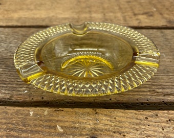 Amber Glass Ashtray