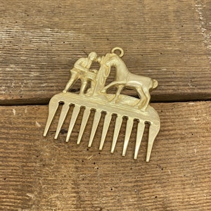Vintage Brass Harness Ornament Comb