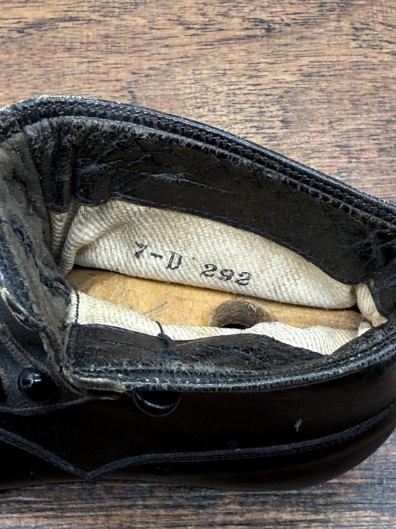 Antique Salesman Sample Button Boot: Black Leathe… - image 5