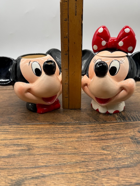 Vintage Disney Mickey & Minnie Cream and Sugar Set - Etsy