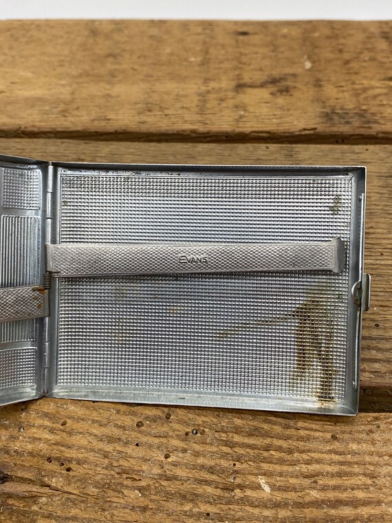 DRAFT Vintage Silver Tone Evans Cigarette Compact… - image 7