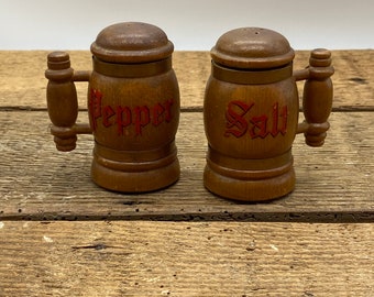 Vintage Keg Salt & Pepper Shakers