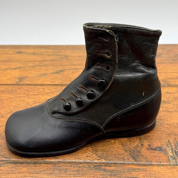Antique Salesman Sample Button Boot: Black Leathe… - image 8