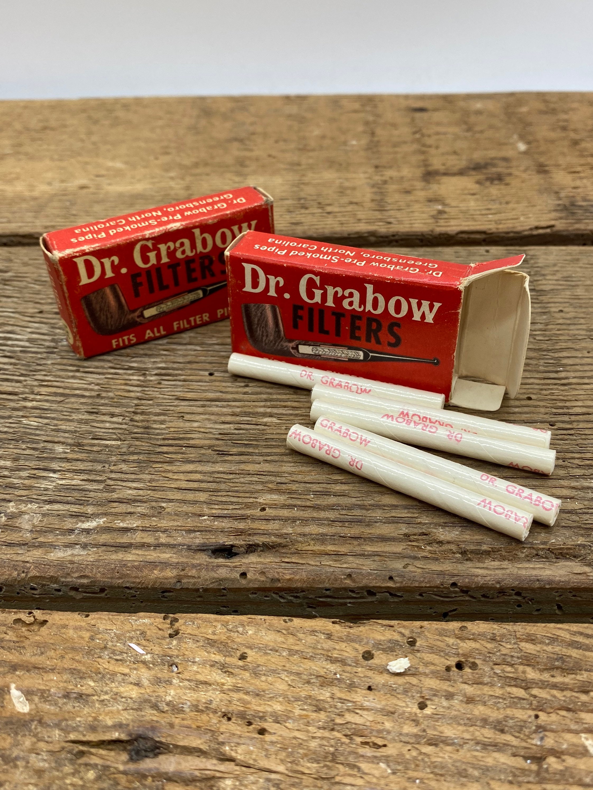 pipe tobacco filters Vintage Dr. Grabow Pipe Filters / Tobacciana Collection