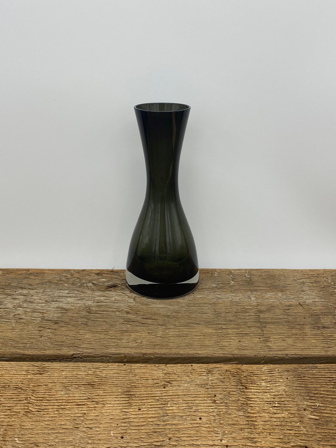 Black Glass Flower Vase Etsy