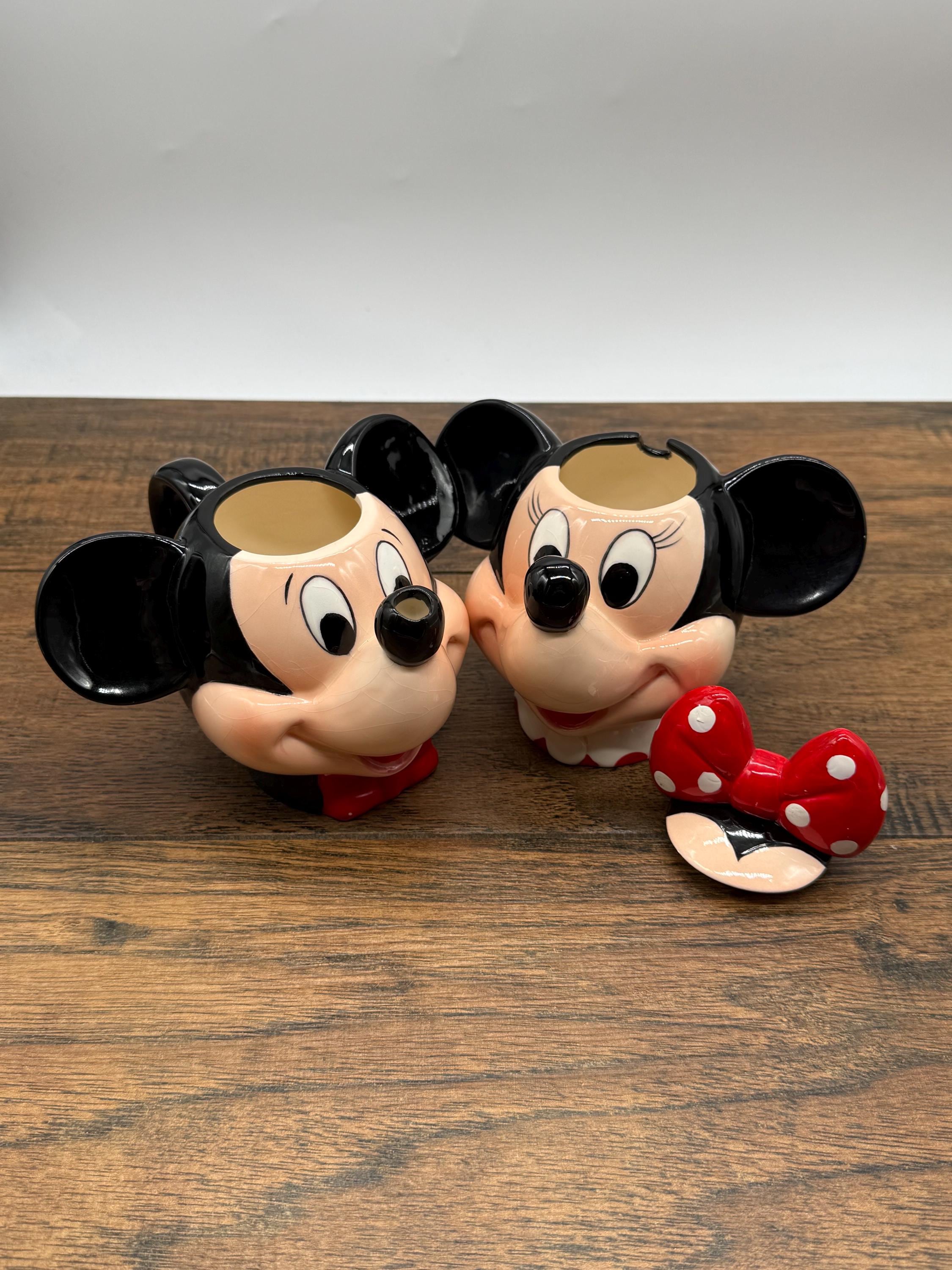 Vintage Disney Mickey & Minnie Cream and Sugar Set - Etsy