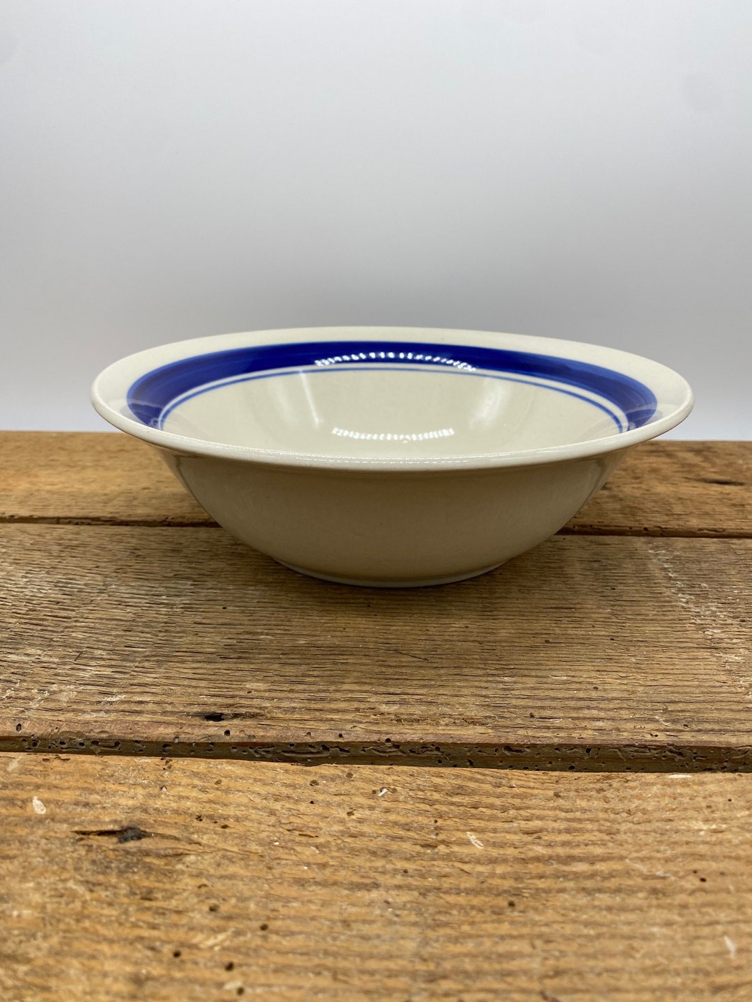 Vintage Stoneware 9 Serving Bowl/ Side Dish Serving Bowl With