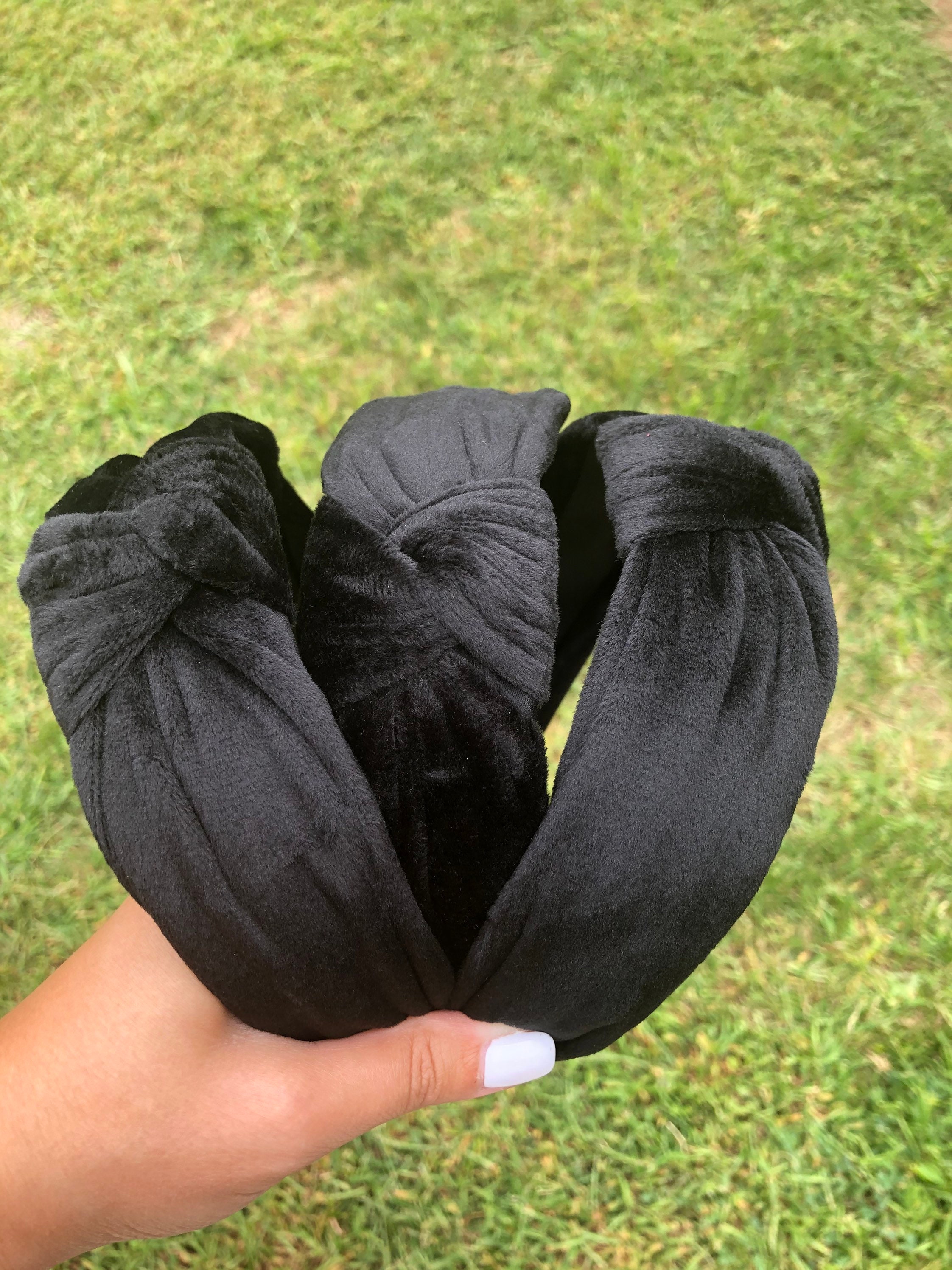 TopKnot Headband Velvet Headband Gossip Girl Headband Wide Etsy