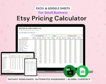 Etsy-Preisrechner | Fee & Marge (Sofortdownload)