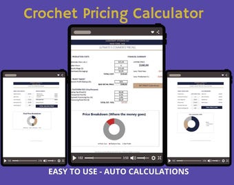 Crochet Pricing Calculator | Handmade Spreadsheet for Crochet & Knit Sellers