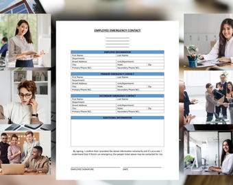 Employee Emergency Contact Form | Editable HR Template (Printable & Digital)