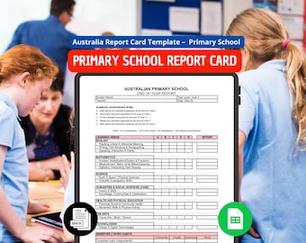 Australian Primary School Report Card Template – Editable Teacher Resource (Years 1-6) (Digital Download)