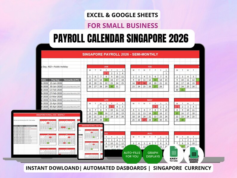 Payroll Calendar Singapore 2026 | Weekly, Biweekly &amp; Monthly Pay ...