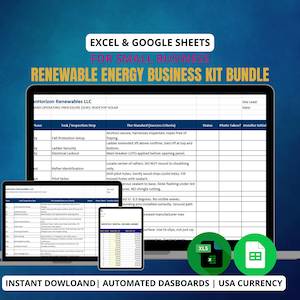 Kit de negocios de energía renovable / Plantillas solares y eólicas (editables e imprimibles)