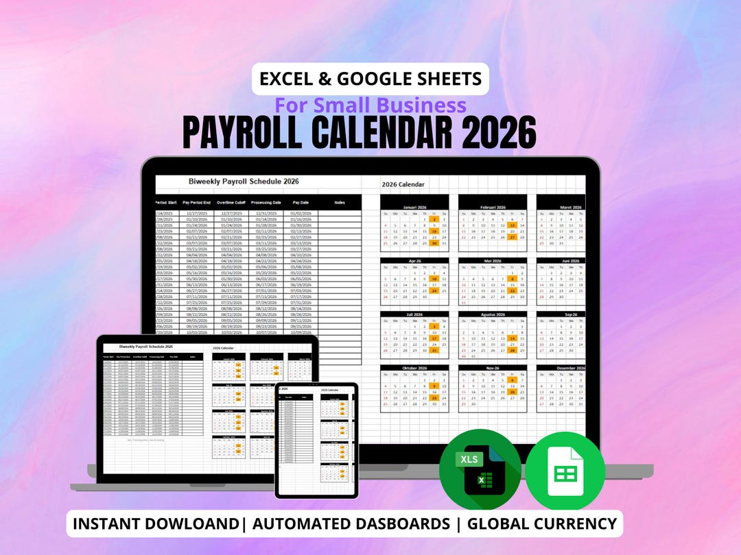 Payroll Calendar 2026 | Weekly, Biweekly & Monthly Pay Schedule | HR ...