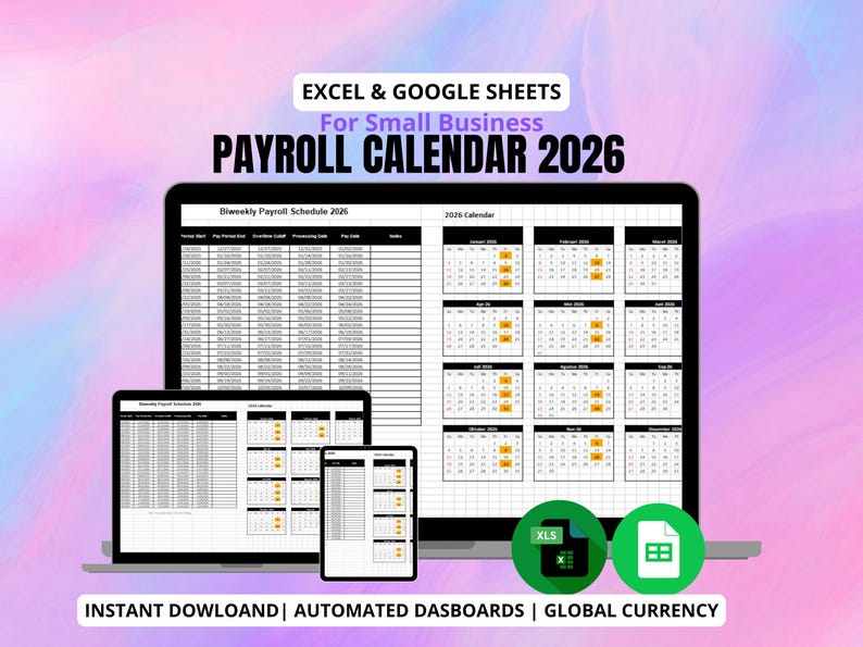 Payroll Calendar 2026 | Weekly, Biweekly &amp; Monthly Pay Schedule | HR ...