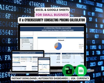 IT & Cybersicherheits-Beratung Preisrechner | 3-in-1 Business Preis-Tool |Service-Angebotsrechner
